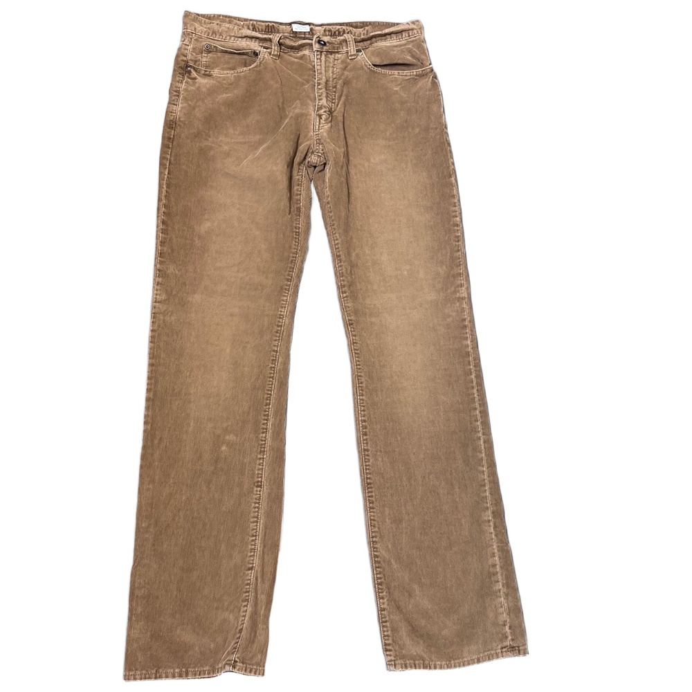 EUC J.Crew Brown Corduroy 5Pocket Button Fly Vintage Slim Pants Size 33W 34L